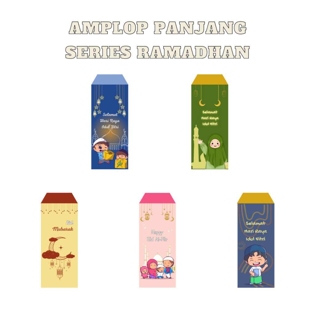 

100 PCS Amplop Lebaran Idul Fitri Tebal Series Ramadhan Panjang