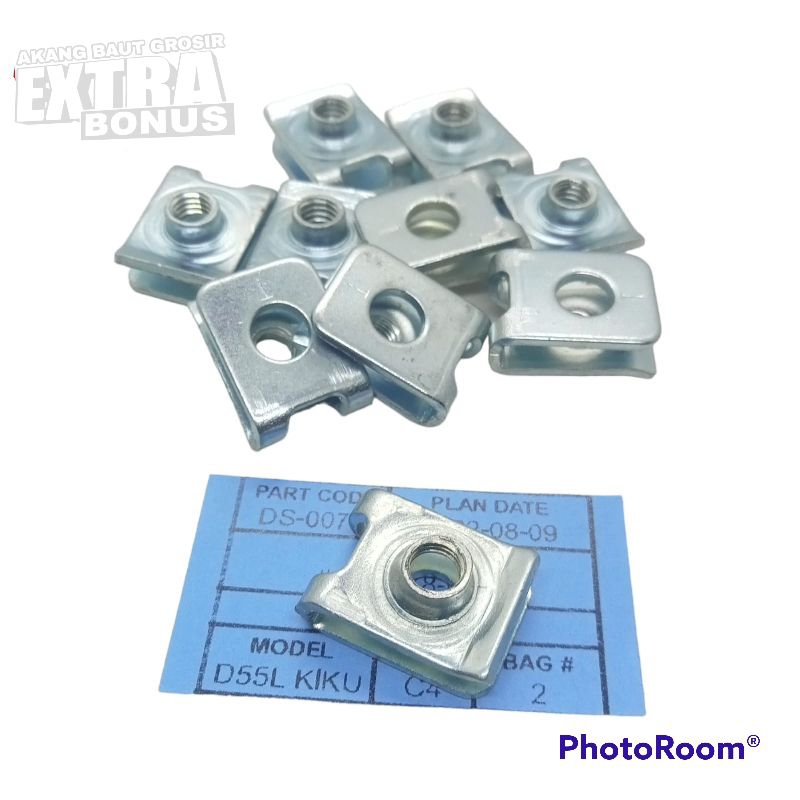 Clip klip m6 baut 10 tebal Original baja