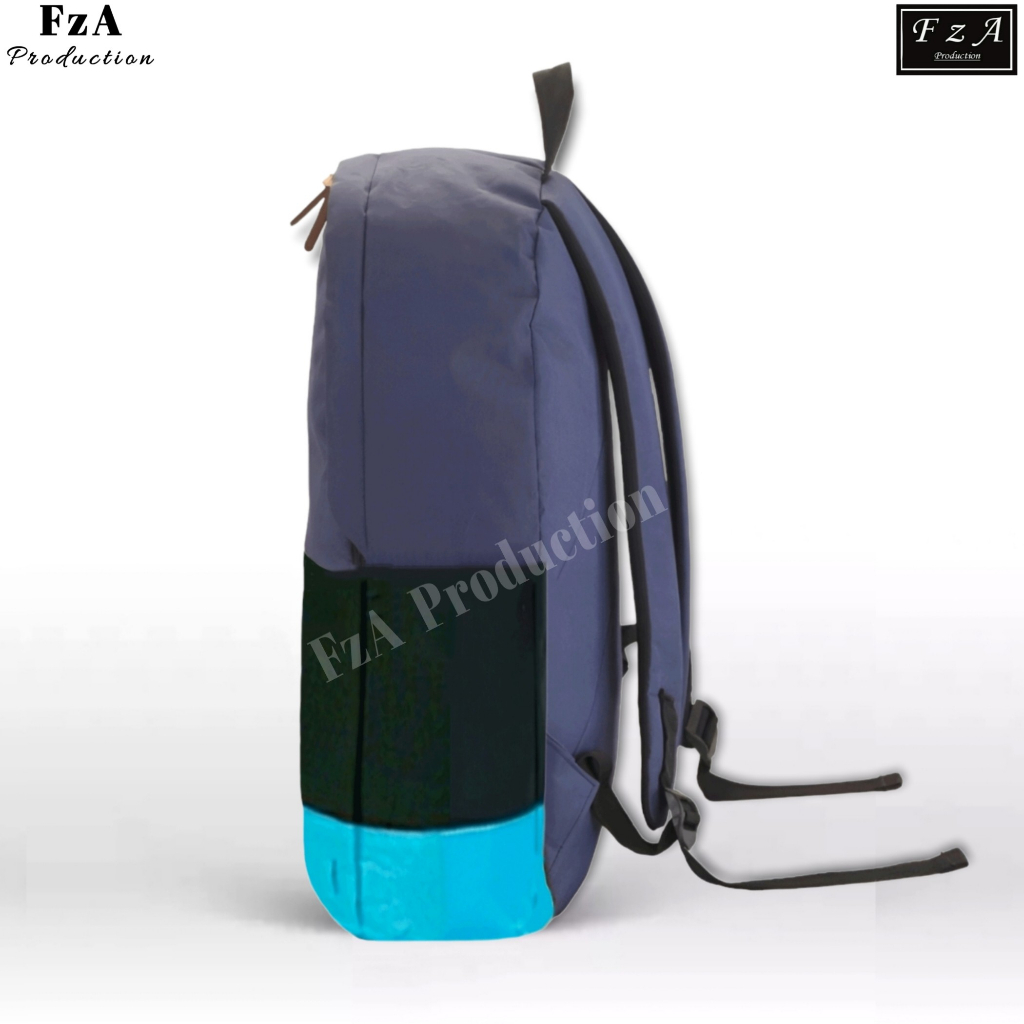 FzA Official - Tas Ransel Punggung Distro Casual Pria Wanita / Tas Ransel Laptop Original - Black Logo