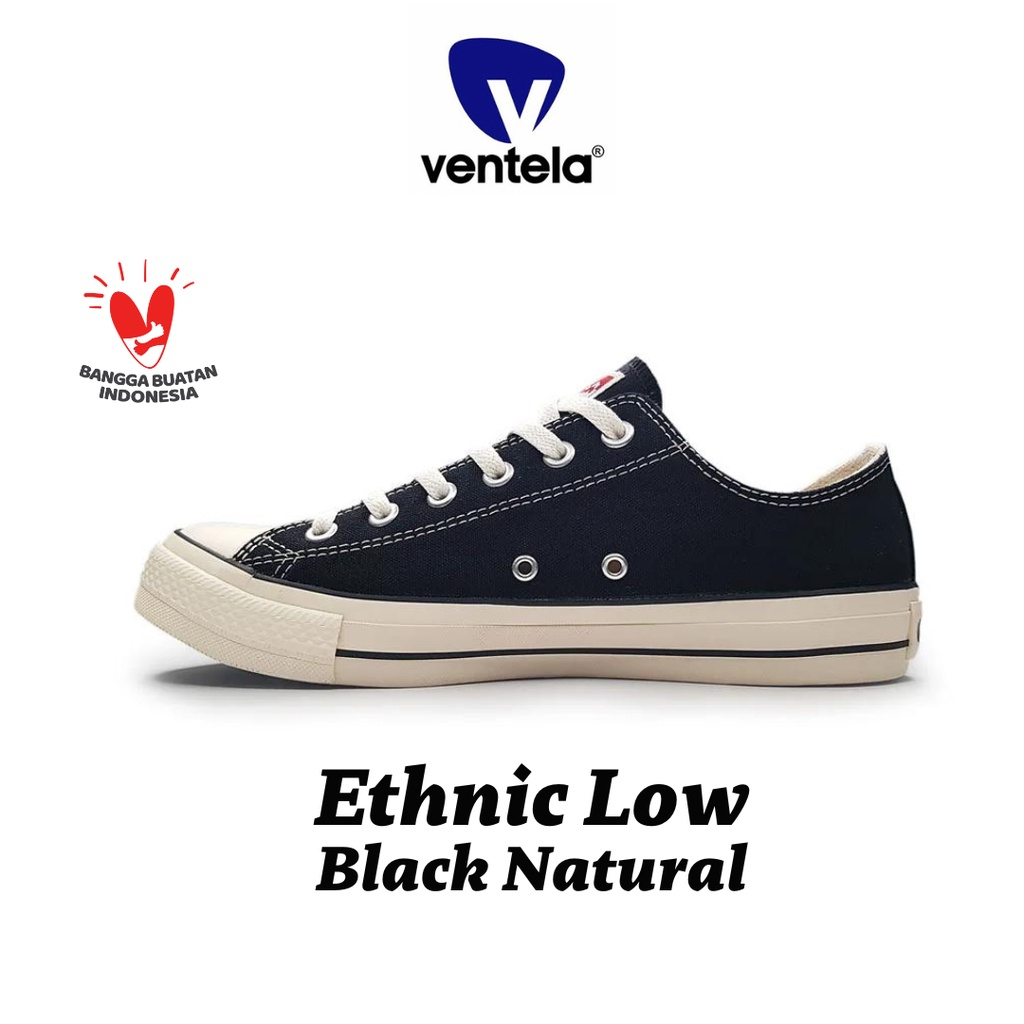 Ventela Ethnic Low Black Natural