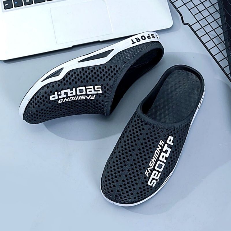 Sandal Sepatu Selop Karet Pria Wanita Fashion Sport Nonslip / Sandal Sepatu Pria Wanita Bustong