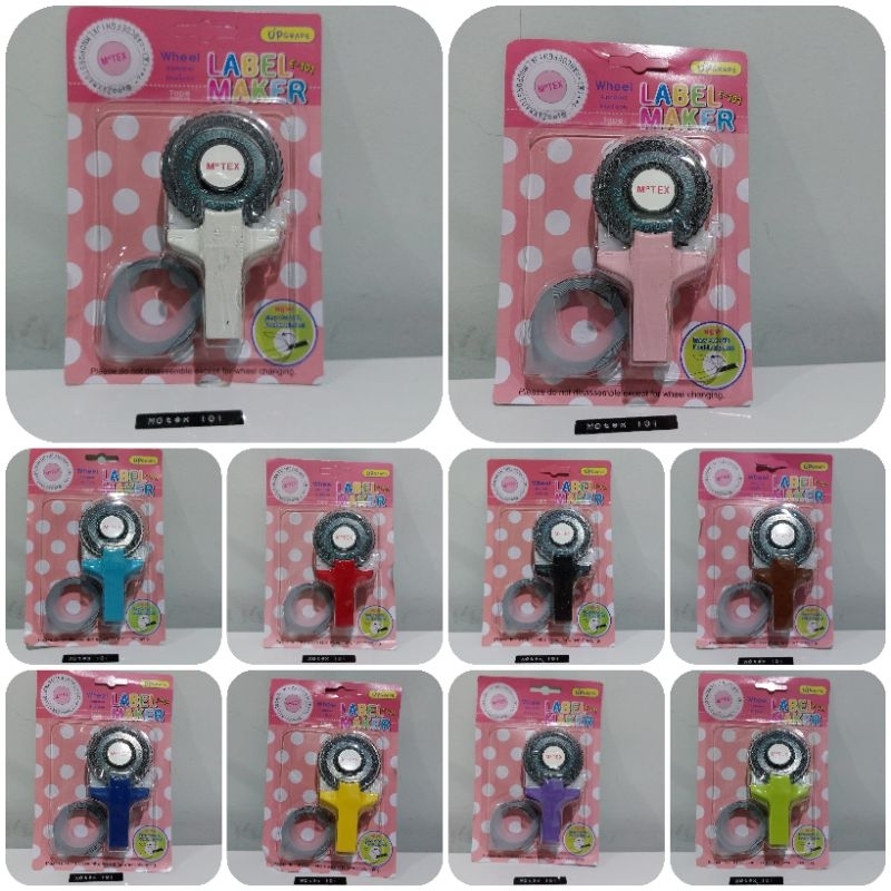 

Label Maker 3D MOTEX E101 with 1 Wheel + 1 Tape HITAM 9mm+ GIFT SAMPEL TAPE