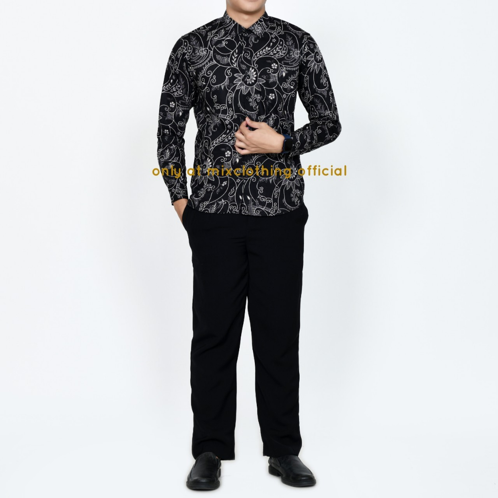 BAJU KEMEJA BATIK PRIA SLIM FIT LENGAN PANJANG LBL 224