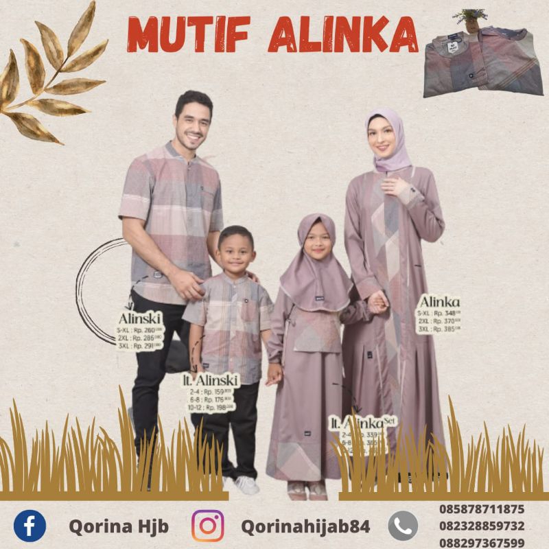 Sarimbit mutif 2023 / sarimbit mutif alinka / sarimbit keluarga / mutif alinski / gamis katun