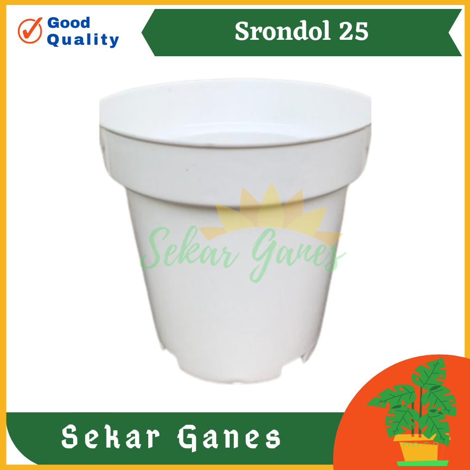 Pot Tinggi Srondol 25 Putih - Pot Tinggi Usa Eiffel Effiel 18 20 25 Pot Tinggi 15 18 20 30 35 40 50 Cm pot bunga plastik pot tanaman Pot Bibit Besar Mini Kecil Pot Srondol 15