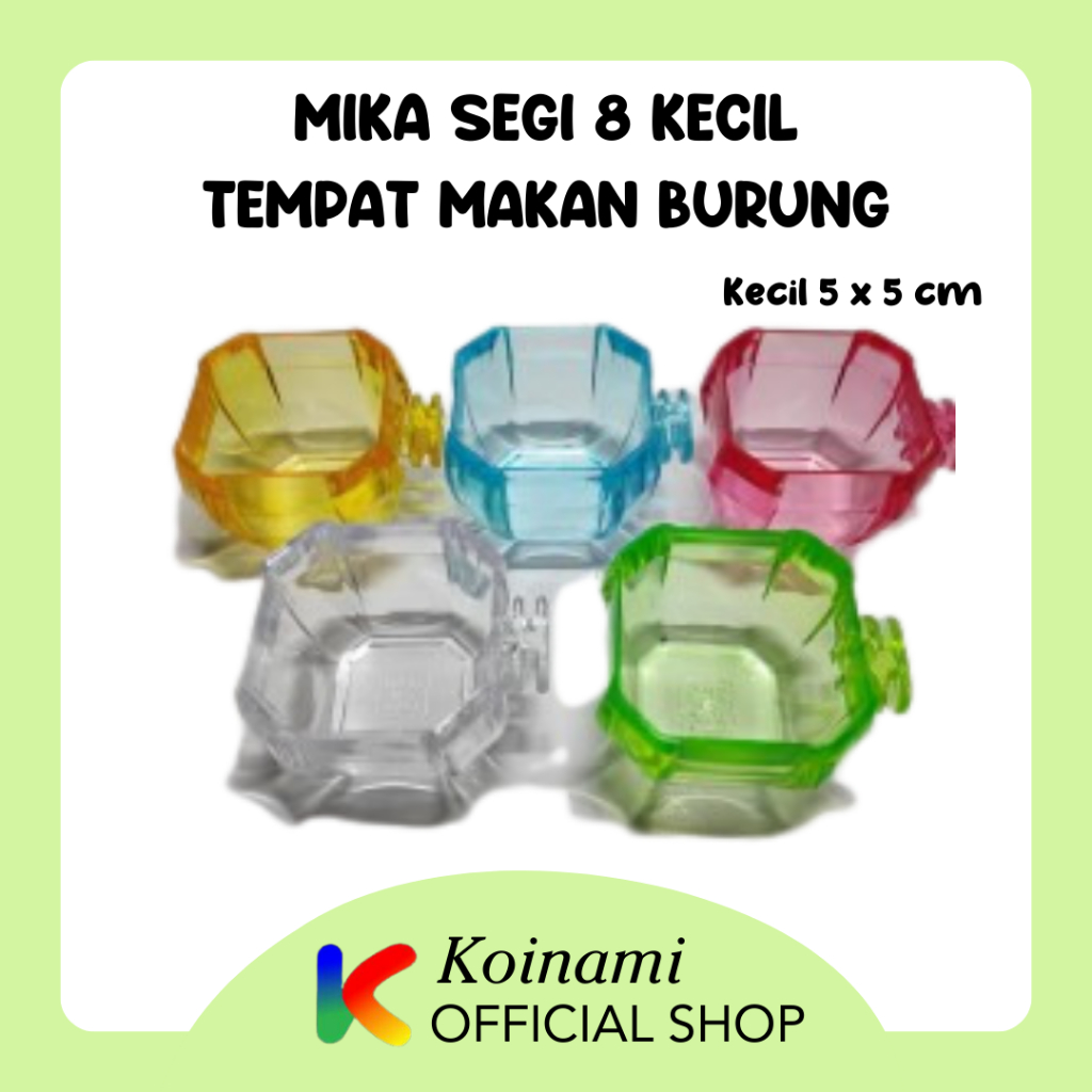 Mika Segi 8 Kecil - Tempat Makan Burung - Tempat Minum Burung - Tempat Makan Hamster - Cepuk Burung