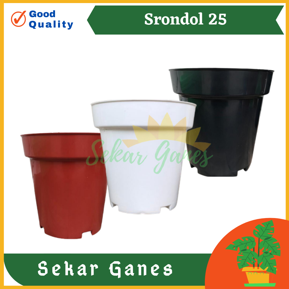 Sekarganes Pot Tinggi Srondol 25 Putih Hitam Merah Bata Coklat Terracota - Pot Tinggi Usa Eiffel Effiel 18 20 25 Pot Tinggi 15 18 20 30 35 40 50 Cm pot bunga plastik pot tanaman Pot Bibit Besar Mini Kecil Pot Srondol 15