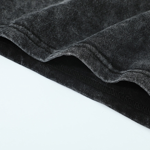 Print Washed T-shirt Kaos Lengan Pendek Oversize Hitam Cute Pink Monster Korean Style Atasan Wanita