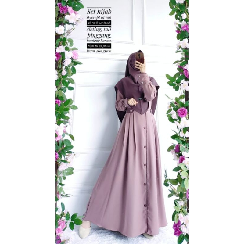 New Arrival kode SKD dan Ameena Dress set berlabel syari Aku karissa itycrpe premium