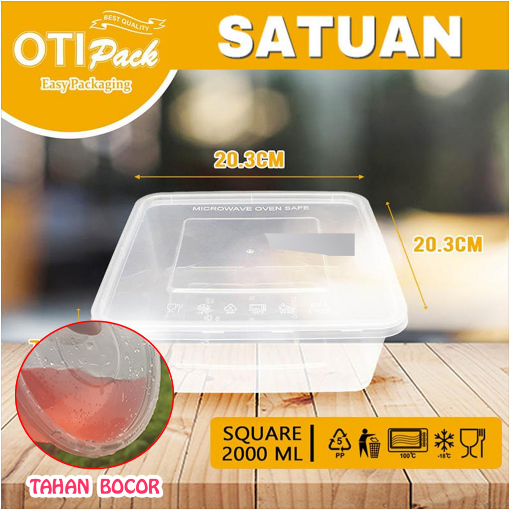 Thinwall Satuan/Thinwall Kotak Makan 2000ml Thinwall Otipack OTKS2000