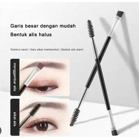 Kuas Alis bulu mata / Eyebrow Brush 2 in 1 Sikat Dan Kuas henna alis brush