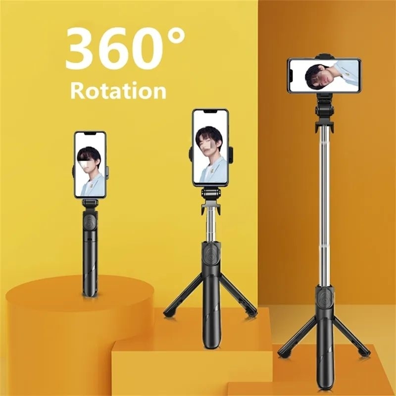 Selfie Stick Tongsis Tripod Bluetooth Remot Shutter mini portabel 360 derajat termurah asli original tripod new