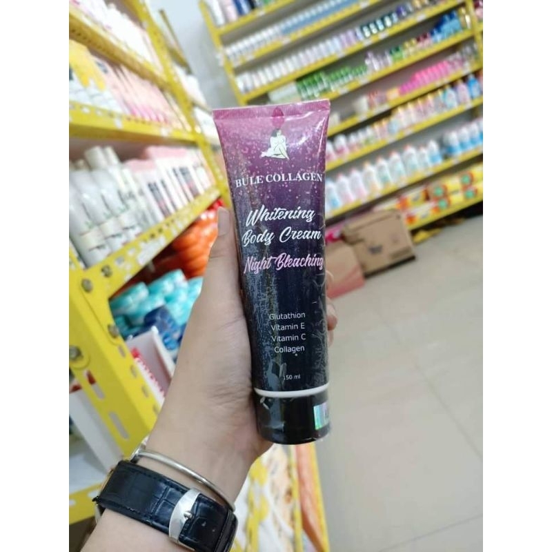 [BULE COLLAGEN] WHITENING BODY CREAM &amp; NIGHT BLEACHING DOSIS TINGGI BPOM