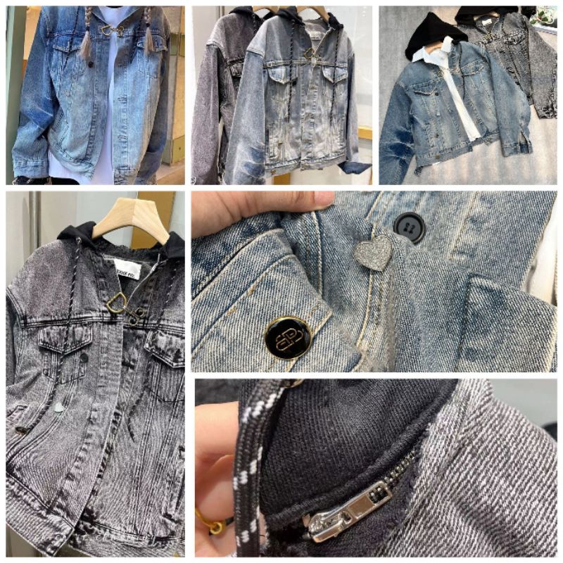 ATASAN HOODIE DENIM // ATASAN IMPORT PREMIUM // TOP IMPORT PREMIUM // FASHION IMPORT on