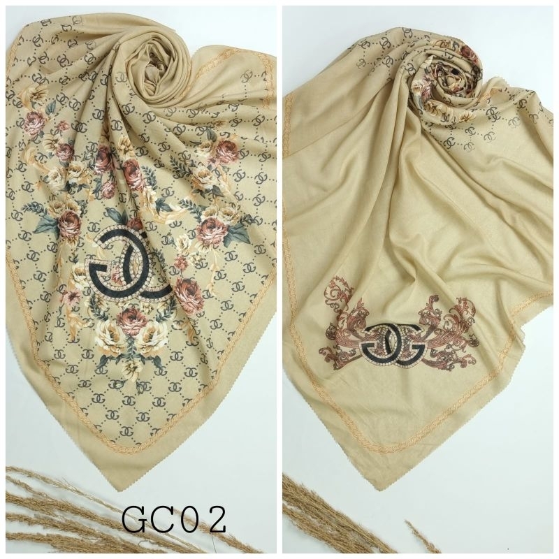 Shofa Fashion-Hijab Segi Empat Voal Motif Series GC