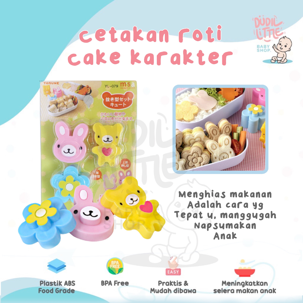 Cetakan Roti Kukus Tawar Cake Karakter animal lucu imut