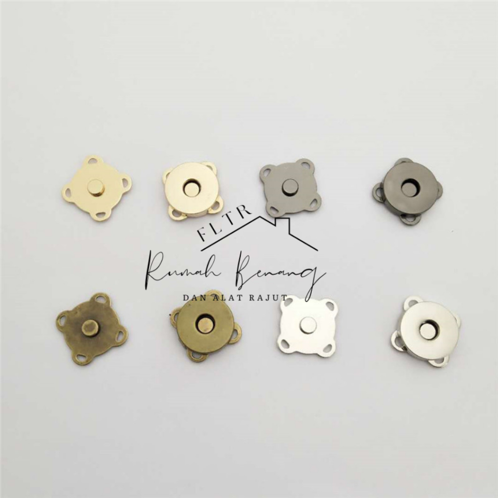 Kancing Magnet Jahit 14mm / Kancing Tas Magnet DIY