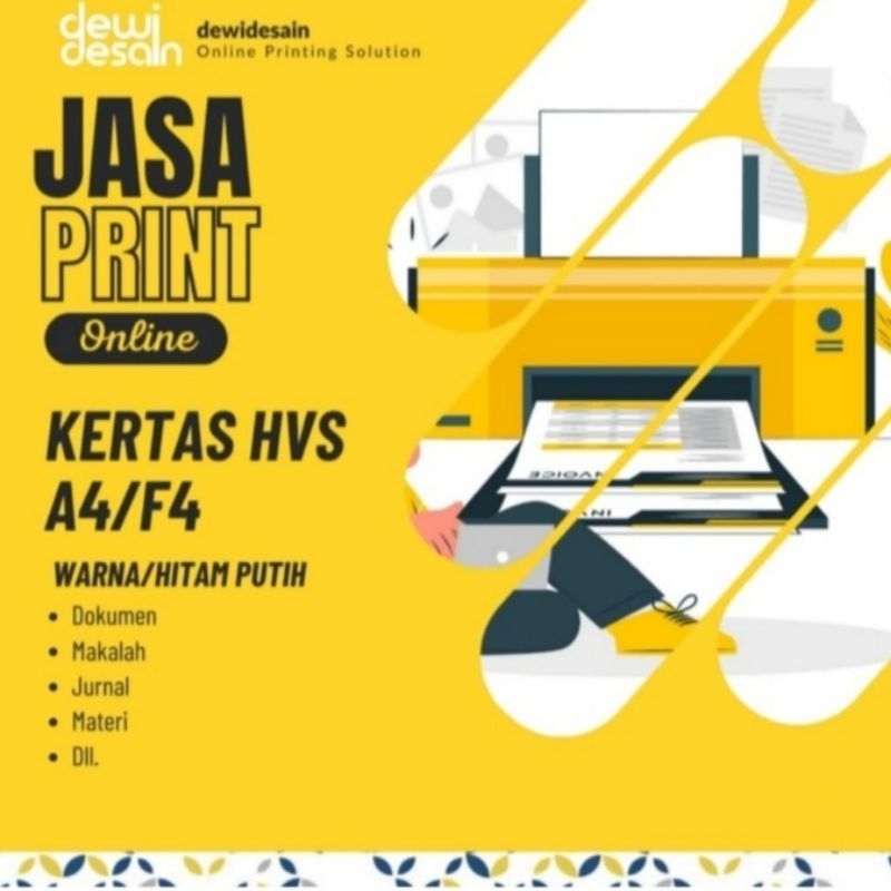 

Jasa Cetak/Print Kertas HVS- Hitam Putih/Warna/Sidoarjo/Printing