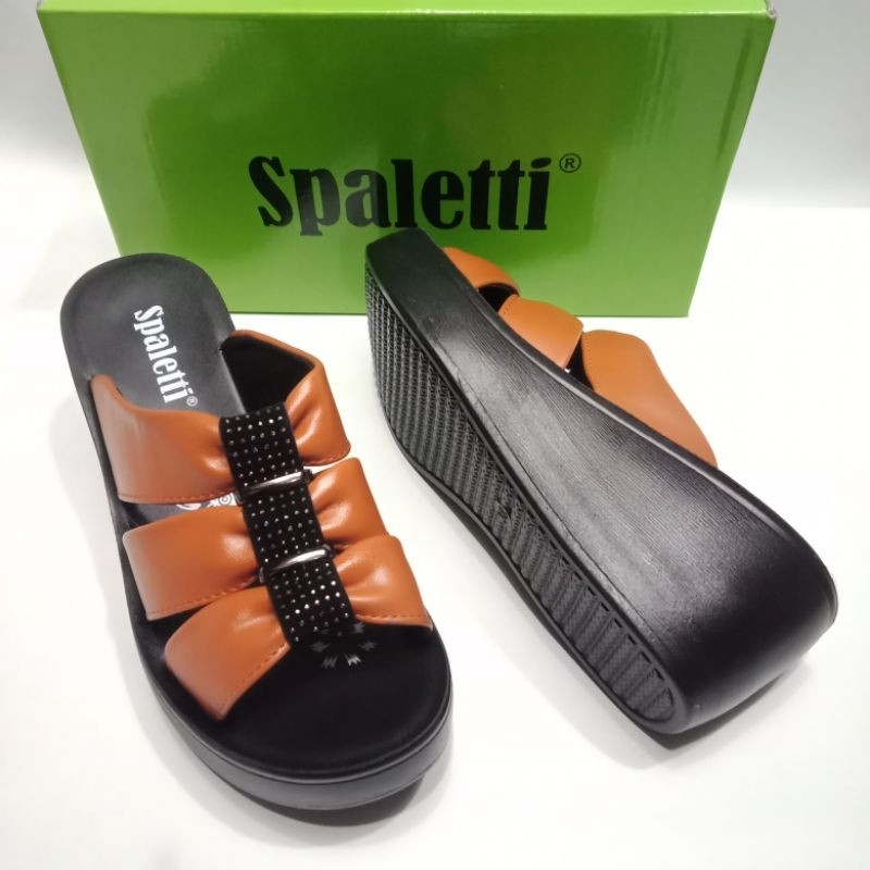 SPALETTI NEW / SPALETTI WEDGES / SANDAL IMPORT WANITA