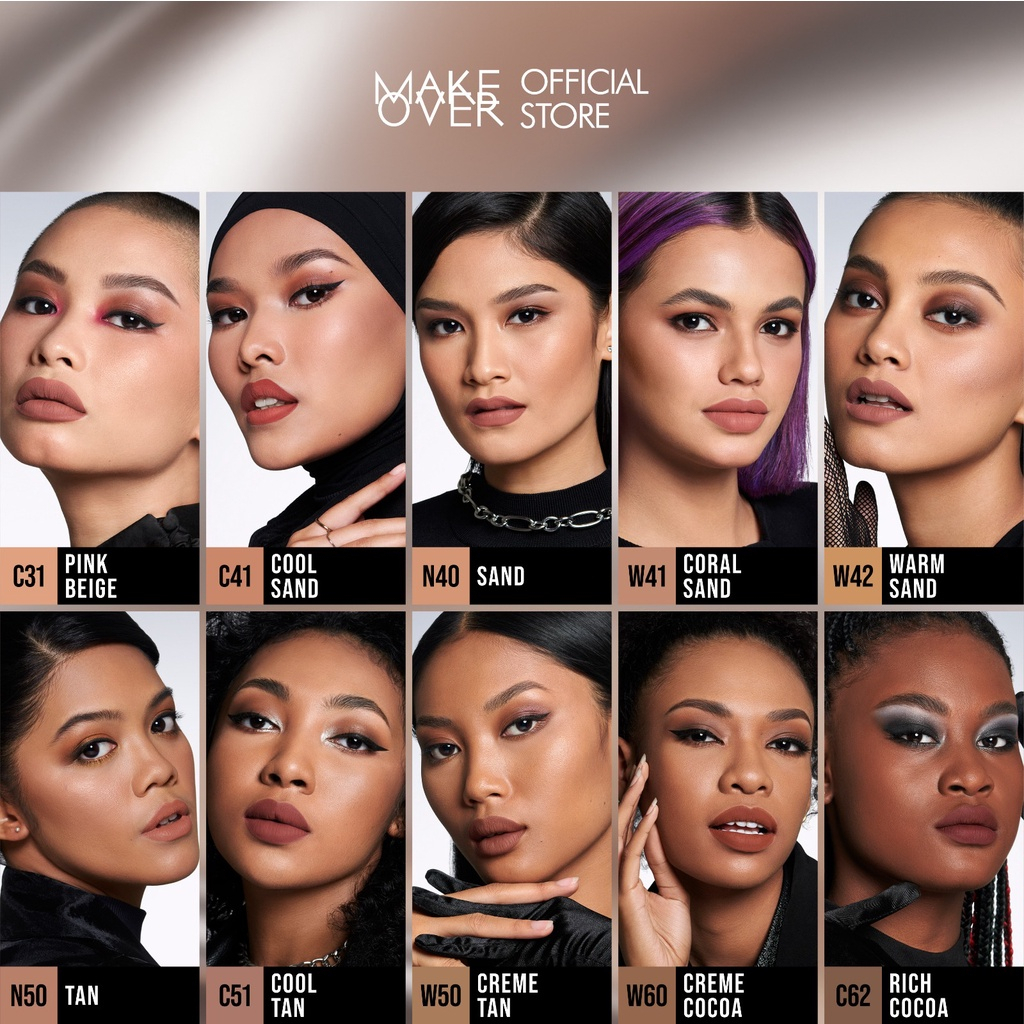 MFI - MAKE OVER Powerstay Demi-Matte Cover Cushion 15 g | 100% ORIGINAL