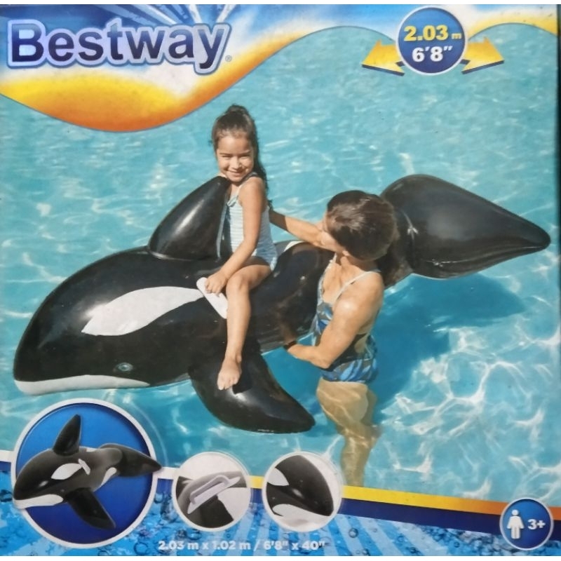 PT TOYS - Ban Tunggang Renang Whale Rider BESTWAY / BAHAN TEBAL