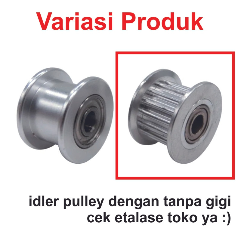 [HAEBOT] GT2 Pulley Timing CNC 32T W6 Bore 5 6 6.35 8 10 Puley 3D Printer Aluminium Pitch 2mm Aktuator Slider Router Mekanik 32 Teeth Gigi