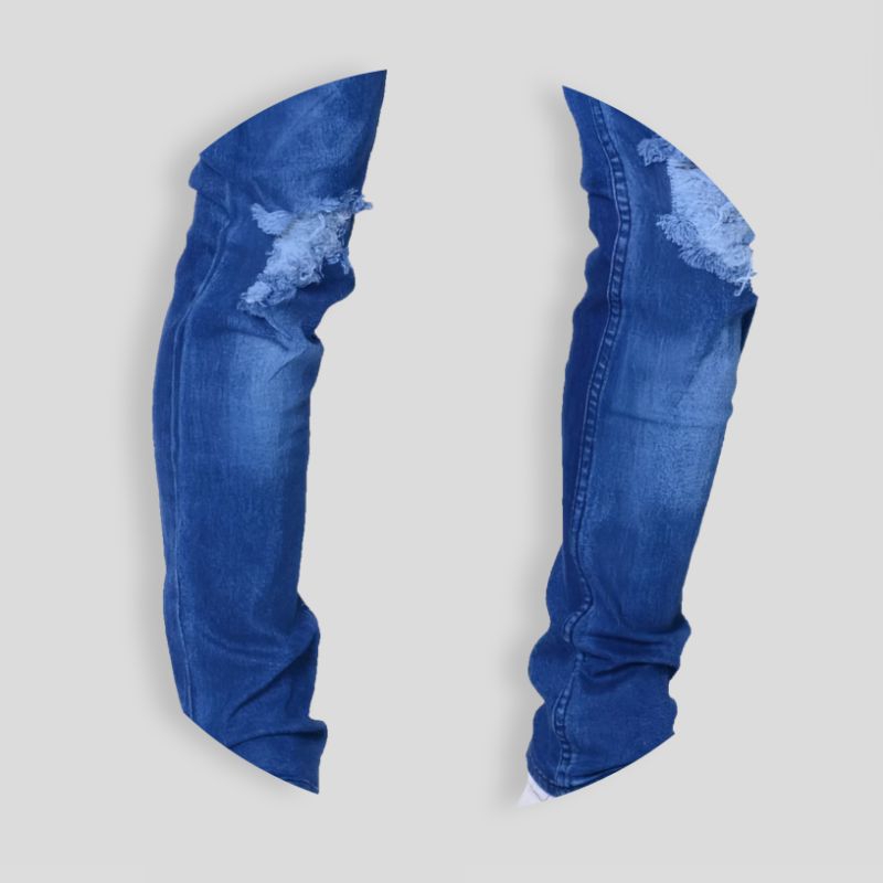Mavia - Celana Panjang Jeans Motif Sobek Lutut Pants Jins Robek Lutut Bolong Tembus Bahan Denim