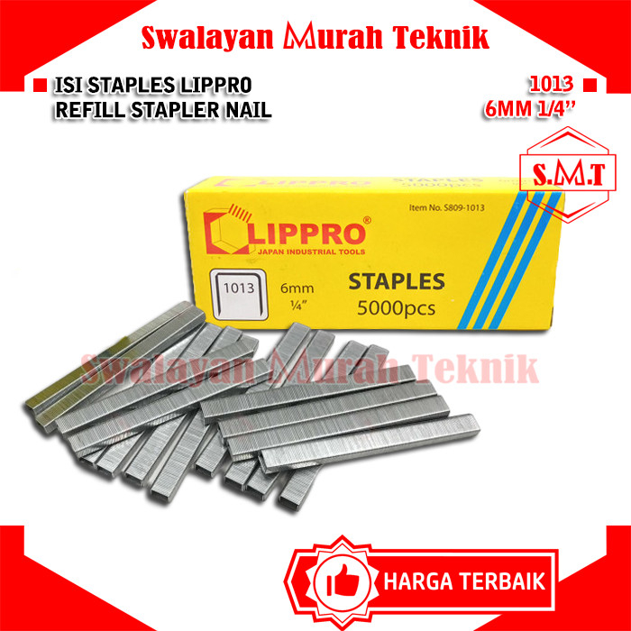 

LIPPRO 1013 Isi Staples Tembak Jok 6mm 5000 pcs Paku Tembak Stapler