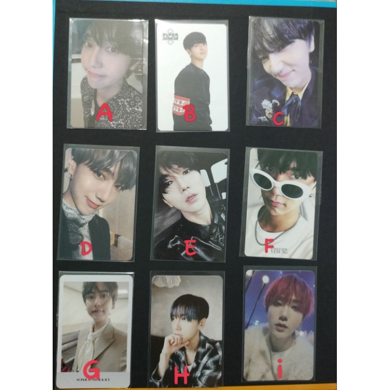 Photocard Super Junior  ( pc Suju Yesung Kyuhyun Ryeowook Eunhyuk Shindong Donghae heechul leeteuk
