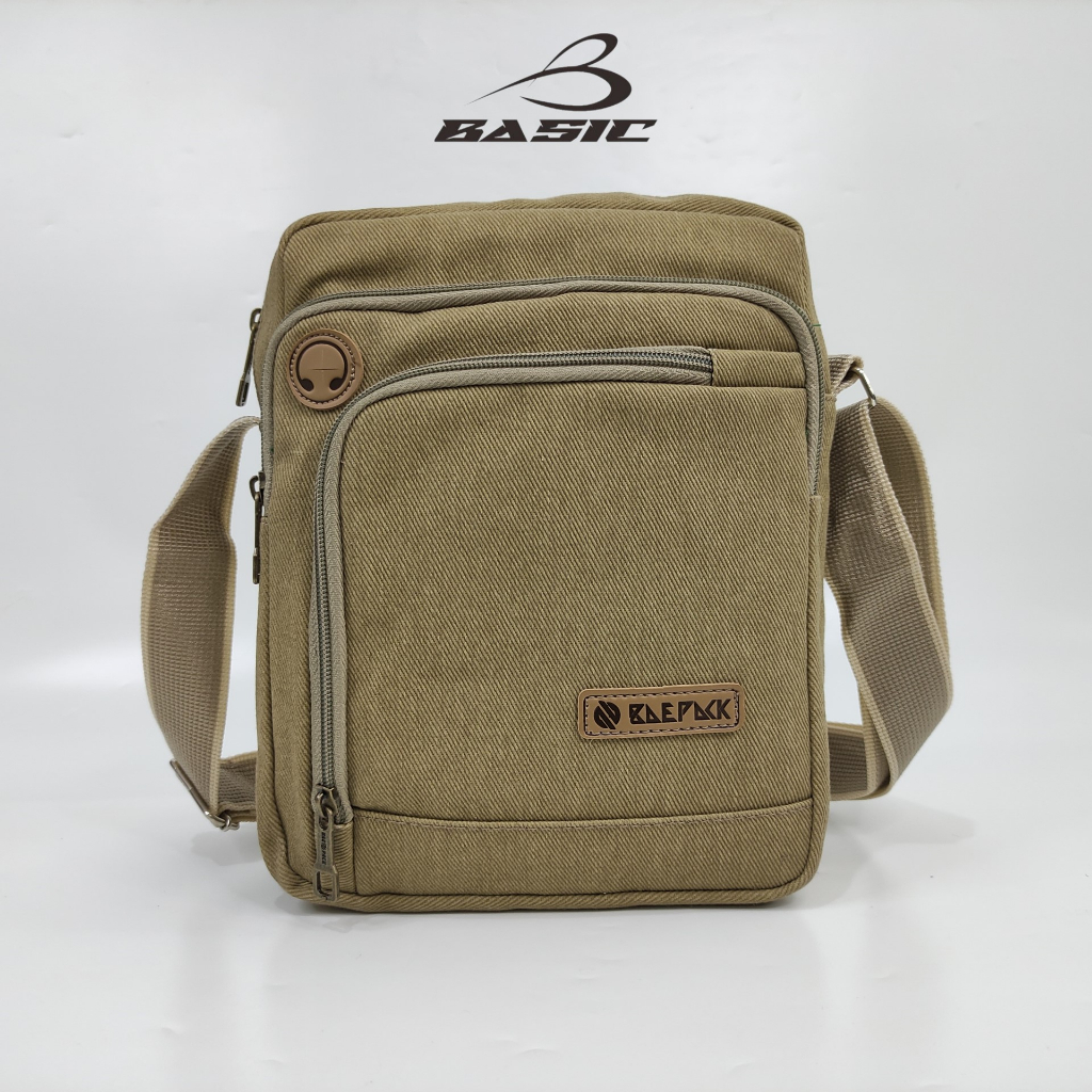 Baepack Tas Selempang kanvas Cowok Seri Argo Cream Original Baepack