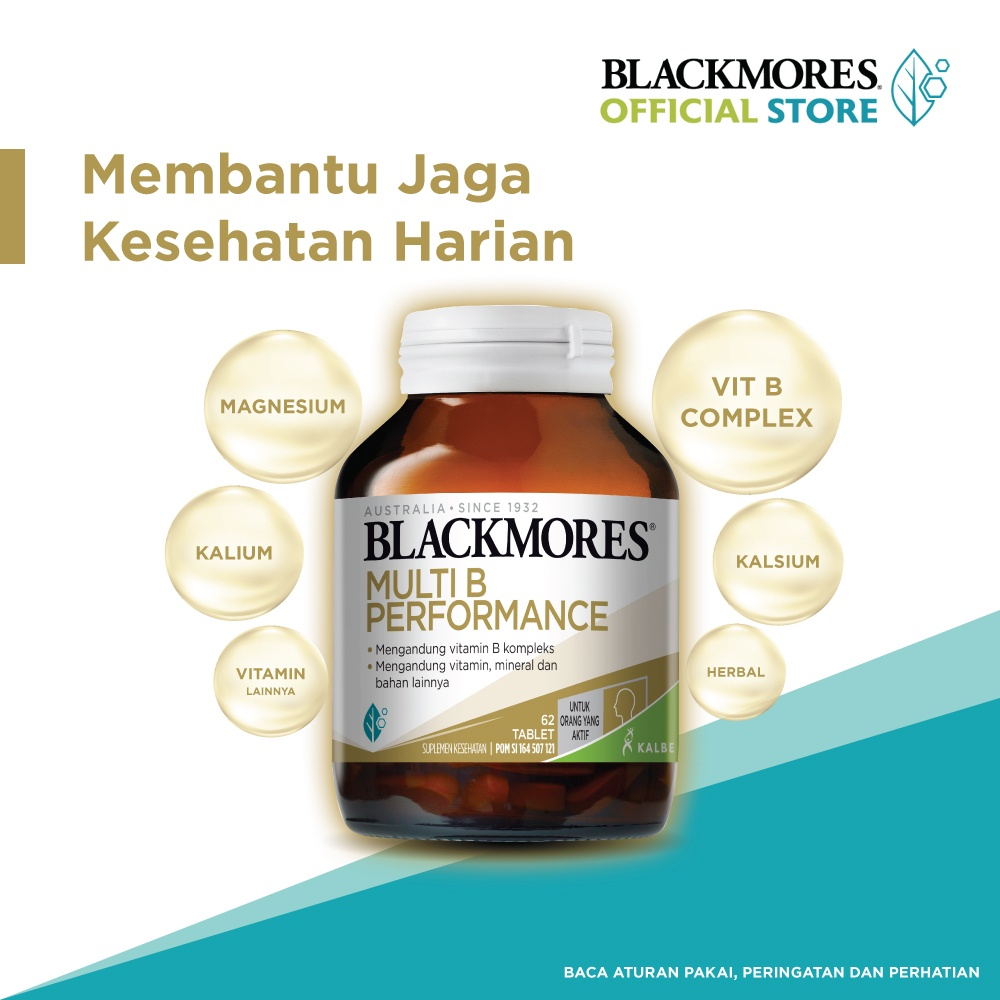 Blackmores Multi B Performance 62 dan 30 Tablet (Sertakan Packing Tambahan - Baca Deskripsi)