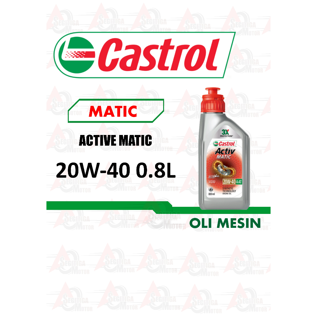 OLI MESIN MOTOR MATIC CASTROL ACTIVE MATIC 20W40 0.8LITER