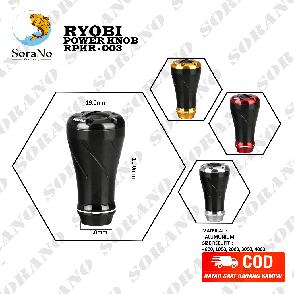 KNOB HANDLE REEL RYOBI RPKR-003 ALUMUNIUM ALLOY POWE KNOB