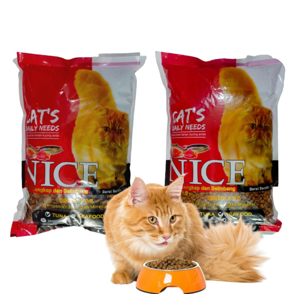 Makanan Kucing Dryfood NICE 1Kg