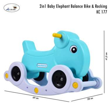 Labeille KC177 Baby Elephant Balance Bike Rocking - Ride On Sepeda Anak