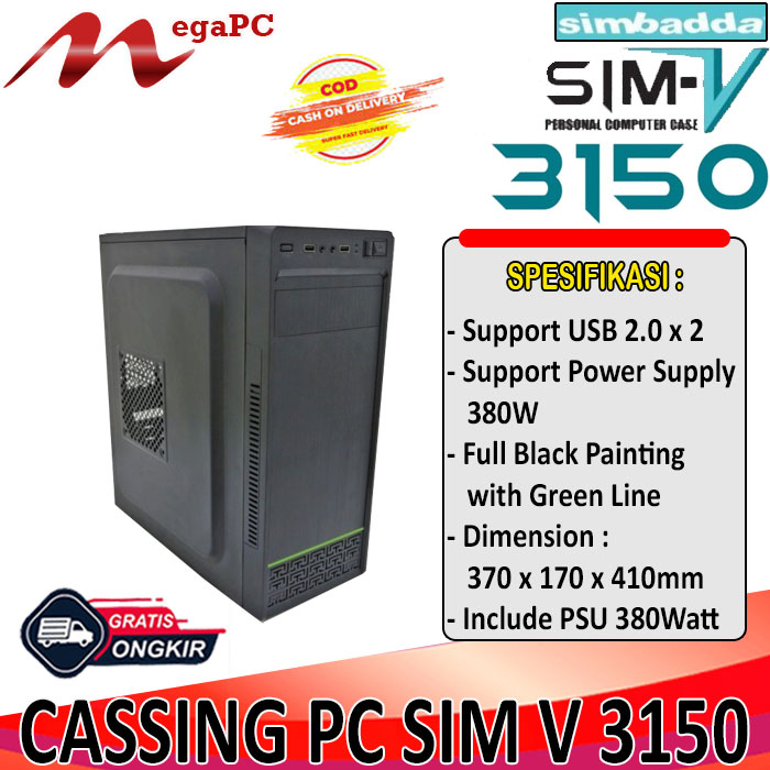 Cassing PC Simbadda Sim v 3150 3152 Include Psu 380 Watt