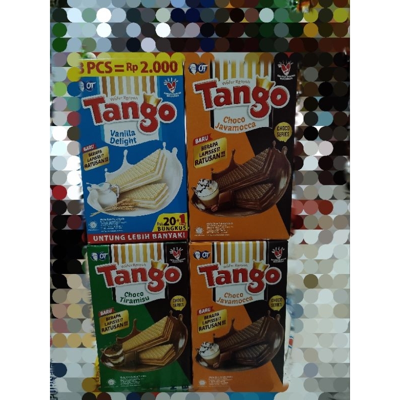 Tango wafer renyah wafer rasa cokelat vanilla tiramisu