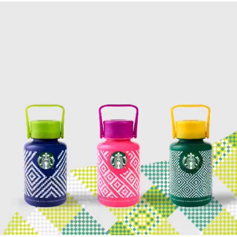NEW tumbler starbucks 1 liter colorful weaves