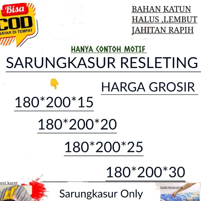 URUNGKASUR UK. NO 1 &gt; 180*200* ( 15, 20, 25, 30 ) SPREI MODEL RESLETING SAJA