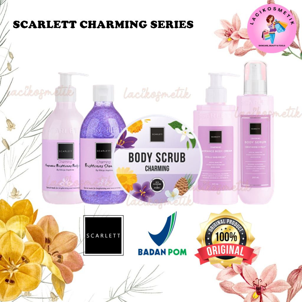 ✨LACIKOSME✨SCARLETT WHITENING CHARMING SERIES - CHARMING BODY CARE BPOM ORIGINAL