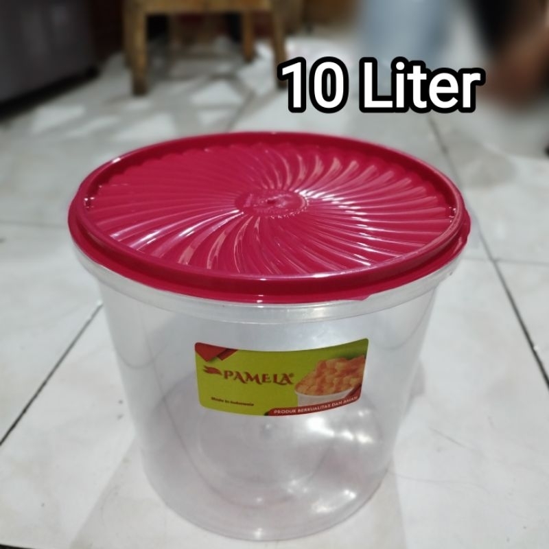 Toples kerupuk 10 liter/toples plastik serbaguna