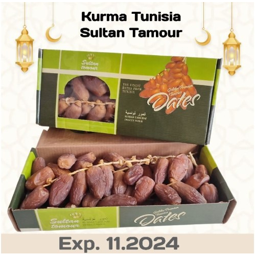 

KKurma Tunisia Tangkai Sultan Tomour 500gr - Deglet Nour Dates Palm