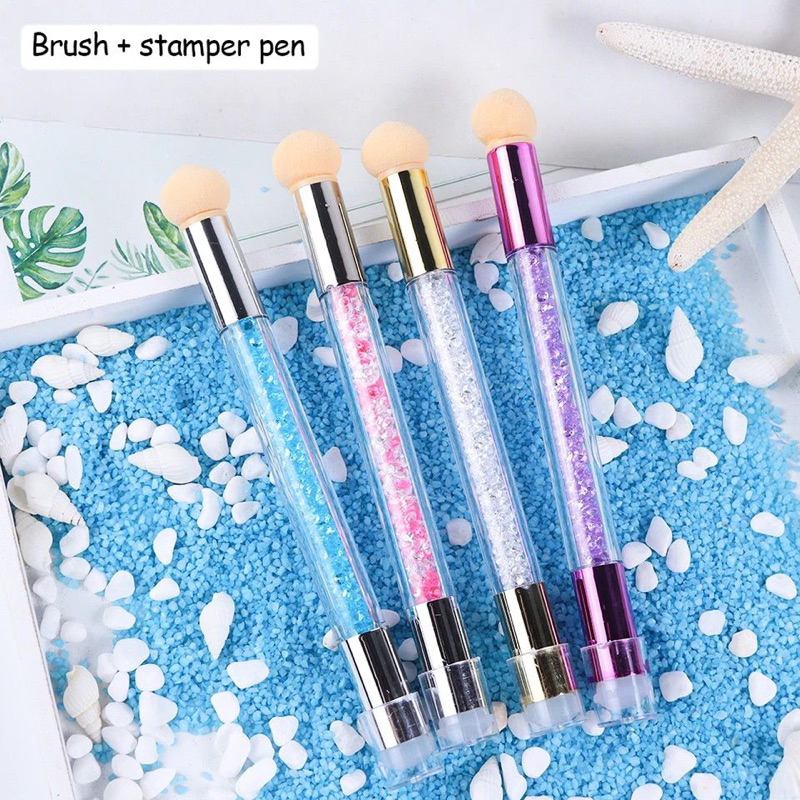 SPONGE OMBRE SILICON 2 SISI BRUSH OMBRE 2in1 NAIL GEL
