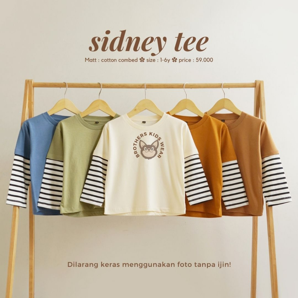 BROTHERS KIDS WEAR - SYDNEY TEE KAOS ANAK BAJU ANAK ATASAN ANAK GARIS BAJU ANAK SKATE