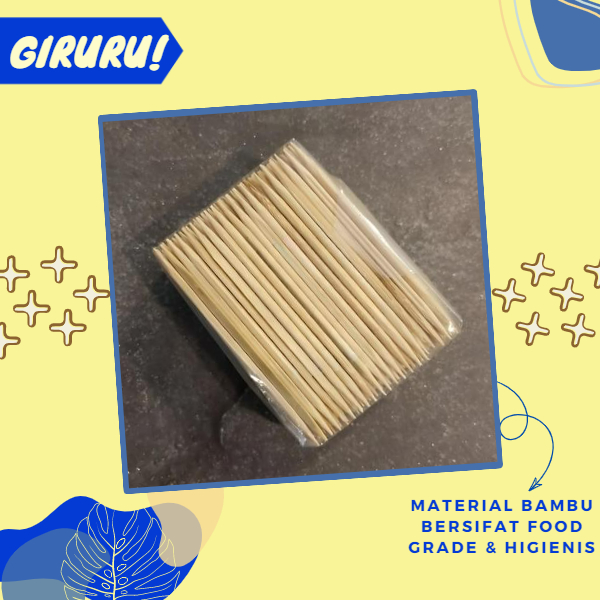 Tusuk Gigi Bambu Refill isi ± 100 pcs / Pembersih Gigi Bambu / Tusuk gigi bambu toothpick wholesale grosir restaurant hotel premium / tusuk gigi harga grosir isi +- 100 batang /TUSUK GIGI - BAMBU