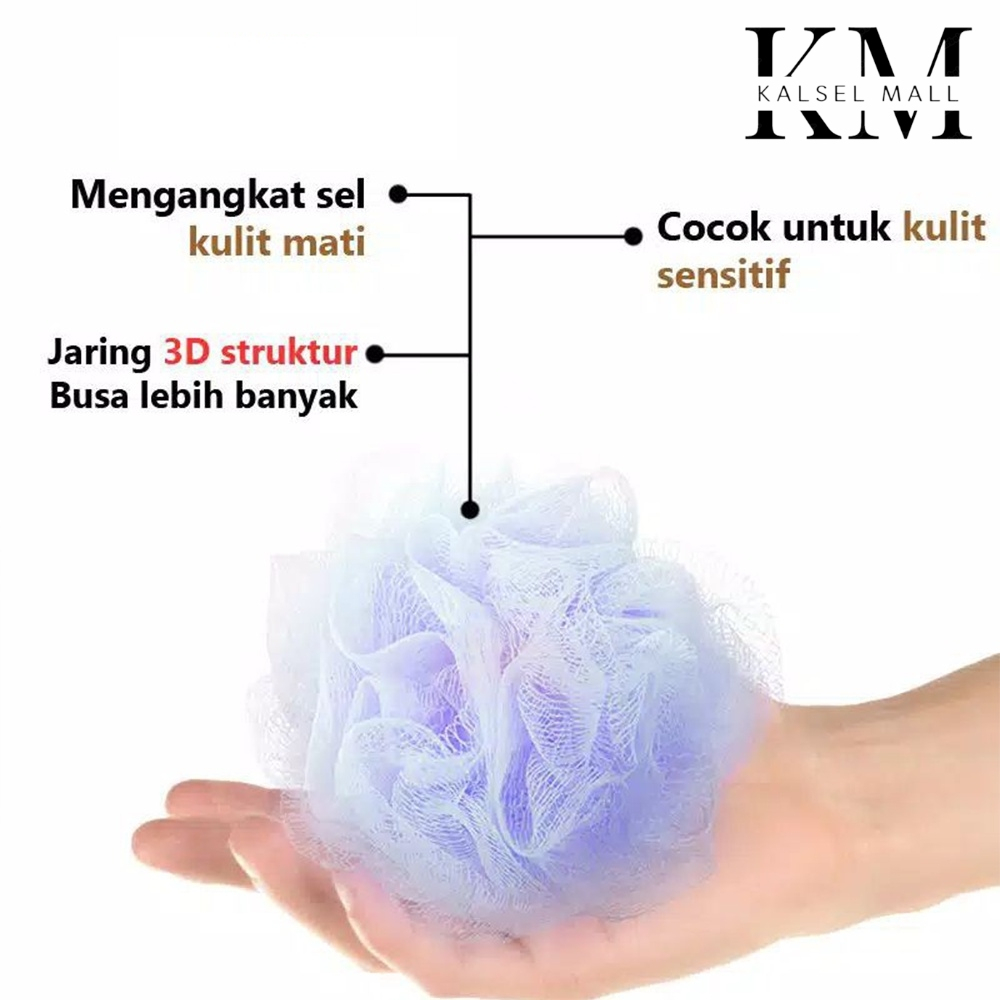 Spons Mandi Jaring Sponge Mandi Gosok Penggosok Badan Daki Shower Puff Alat Mandi Spon Jaring Gosok Pembersih Badan Spong Penghilang Daki ACK39