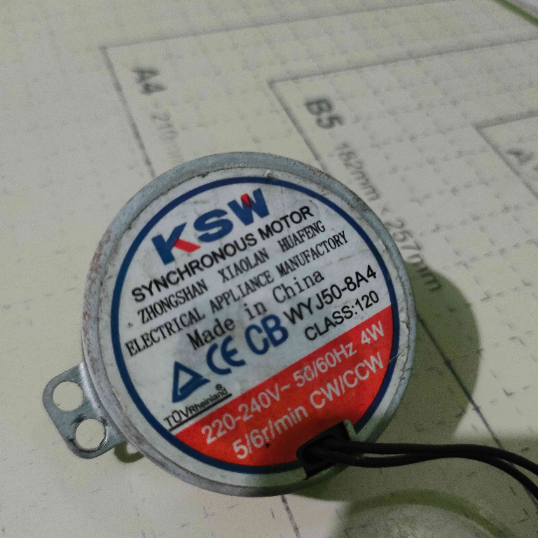 Dinamo Motor Rotari SYNCHRONOUS Kipas Angin AC 220v 5/6 Rpm 4w