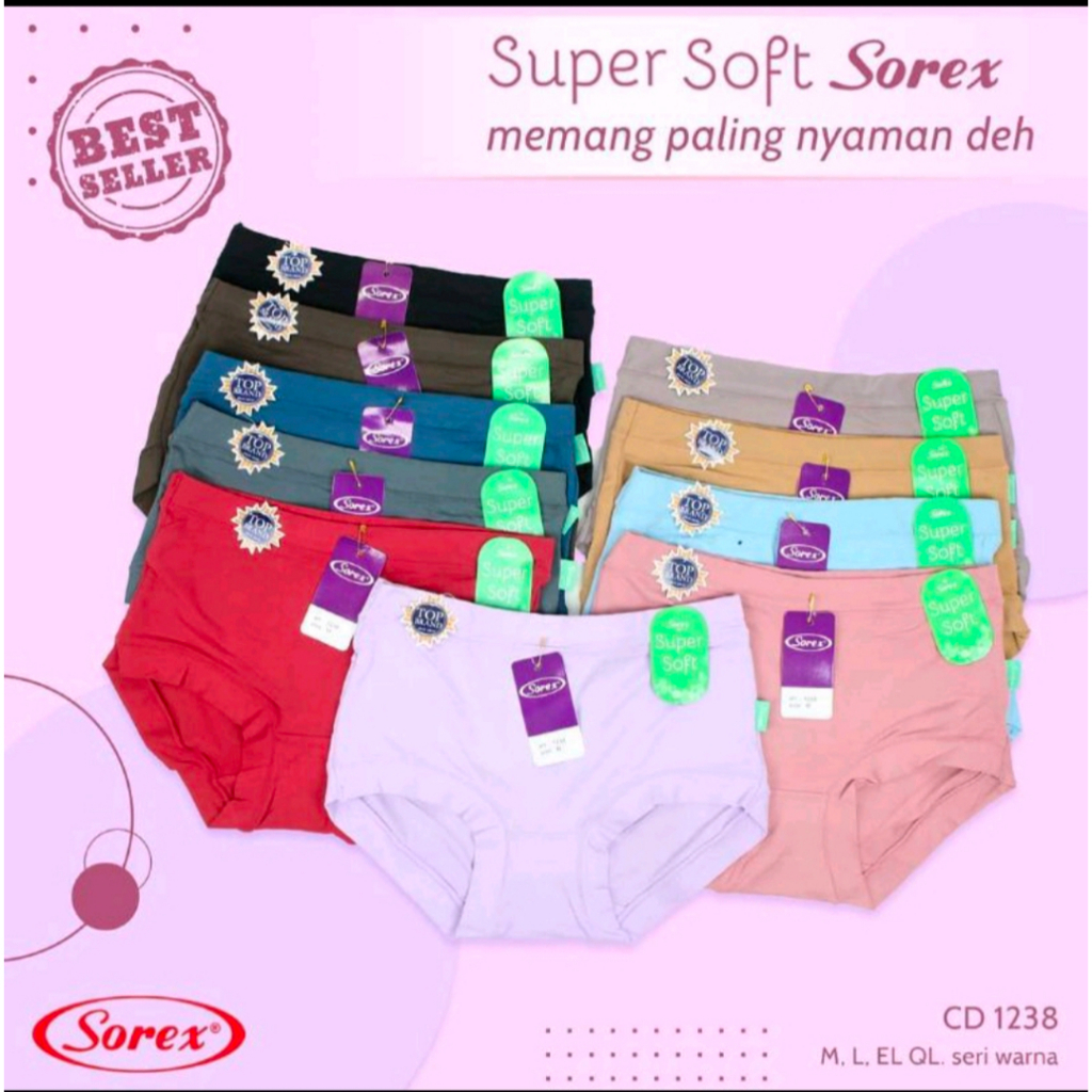 3PC celana dalam wanita sorex super soft