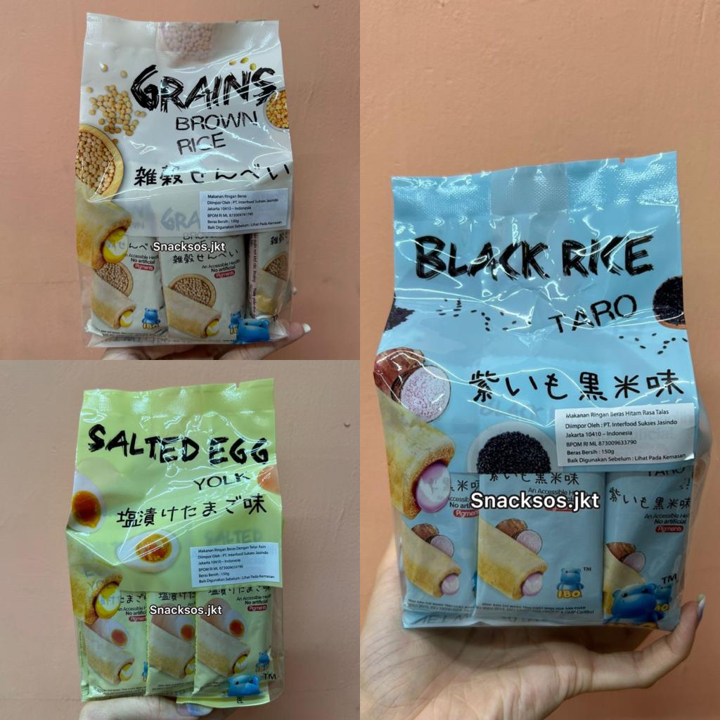 

IBO TARO BLACK RICE / SALTED YOLK / GRAINS FLAVOR GRAIN BROWN RICE CAKE PUFFED FOOD