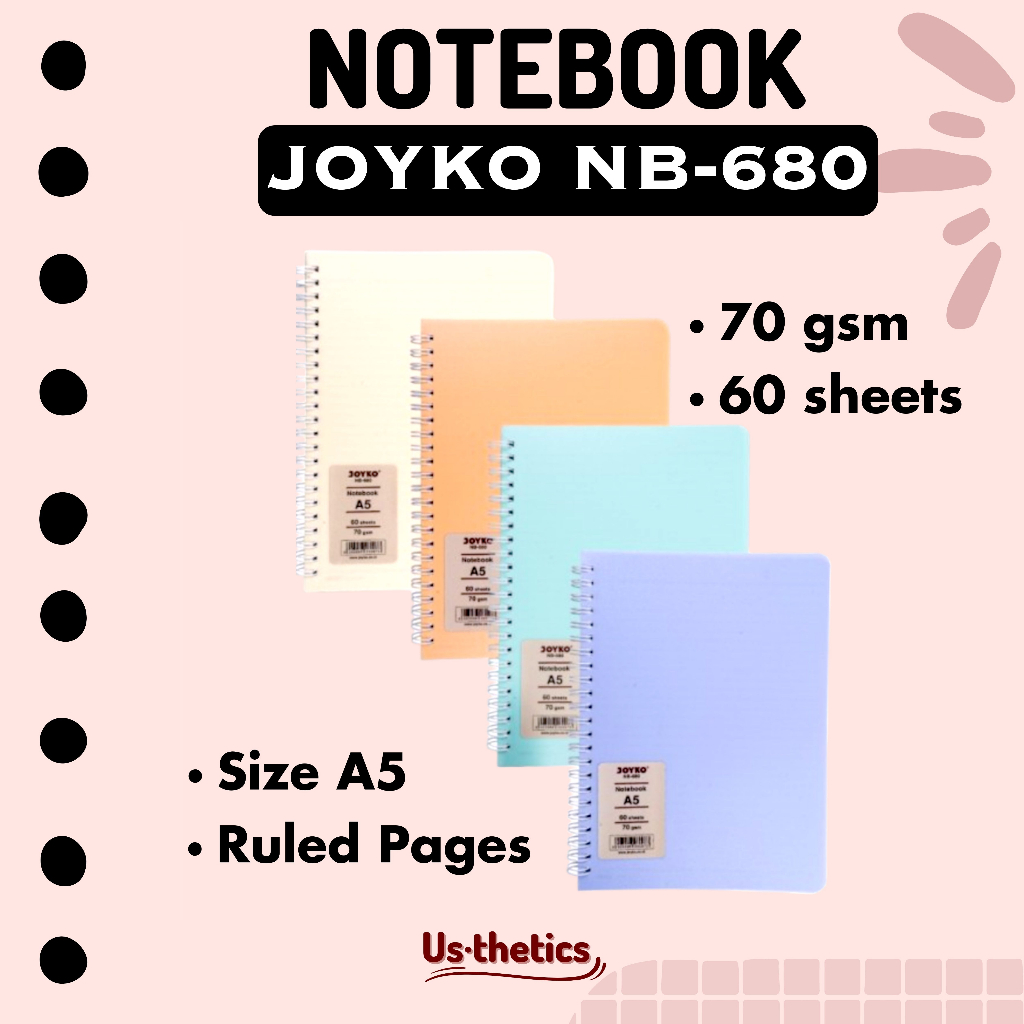 

Notebook Aesthetic A5 Joyko NB-680 | Buku Tulis binder mini scrapbook journal note book daily catatan harian diary agenda planner stationery